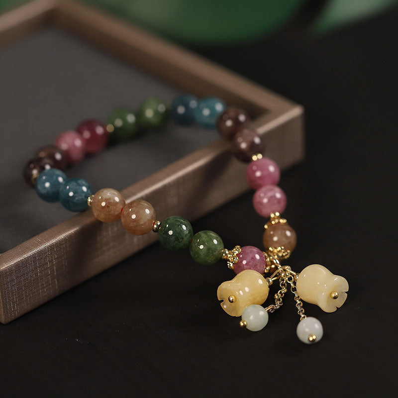 Bracciale con tormalina dai colori naturali