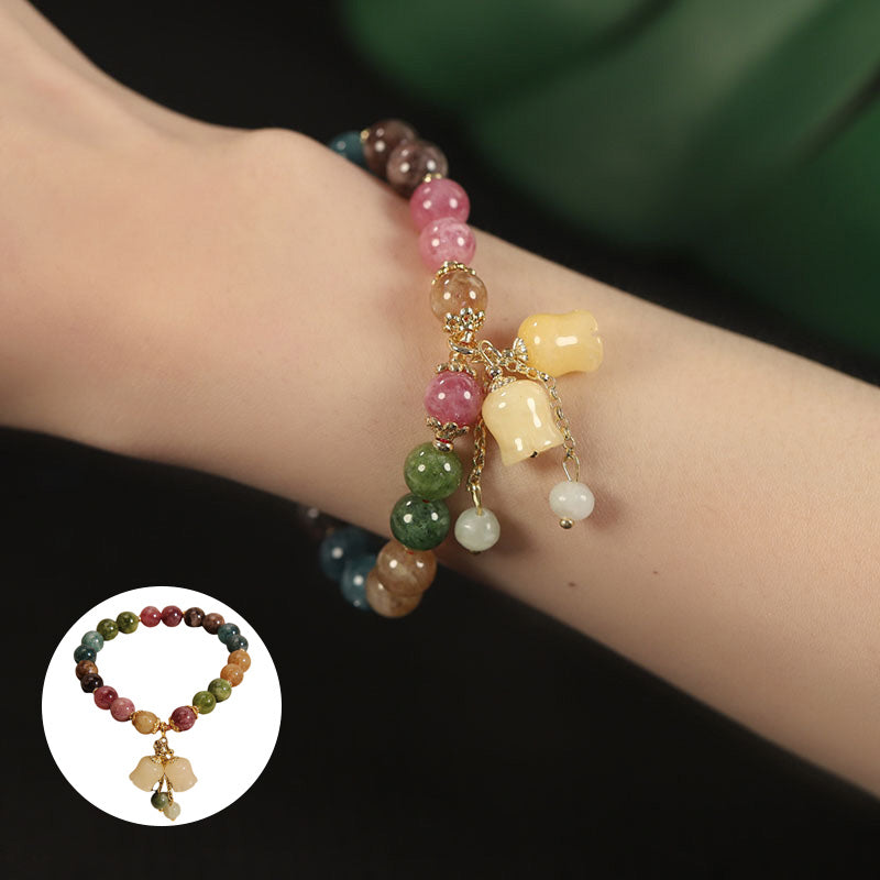 Bracciale con tormalina dai colori naturali