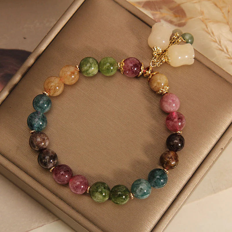 Bracciale con tormalina dai colori naturali